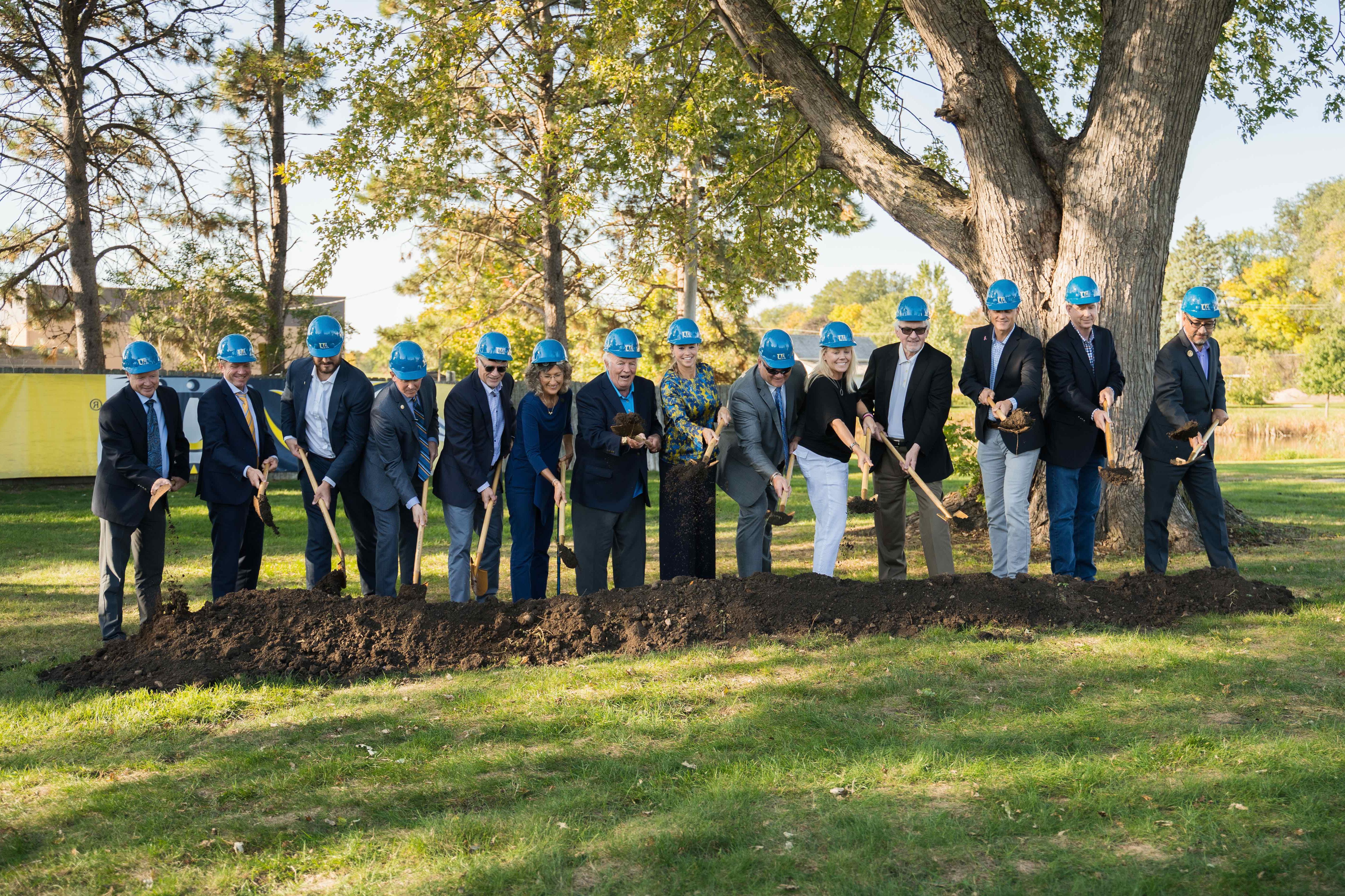 T. Denny Sanford at Augustana's Hockey Groundbreaking