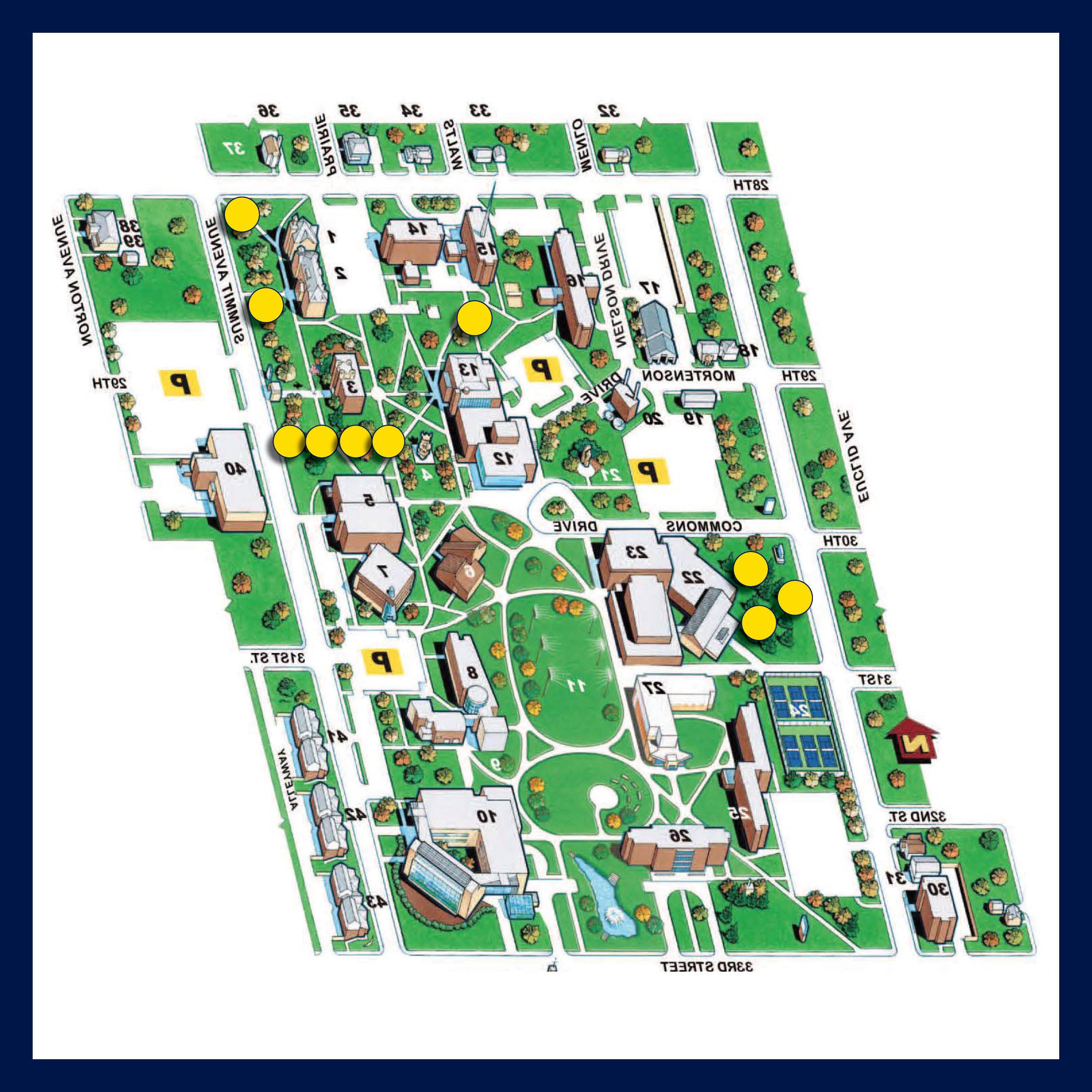 Campus Map of Trees