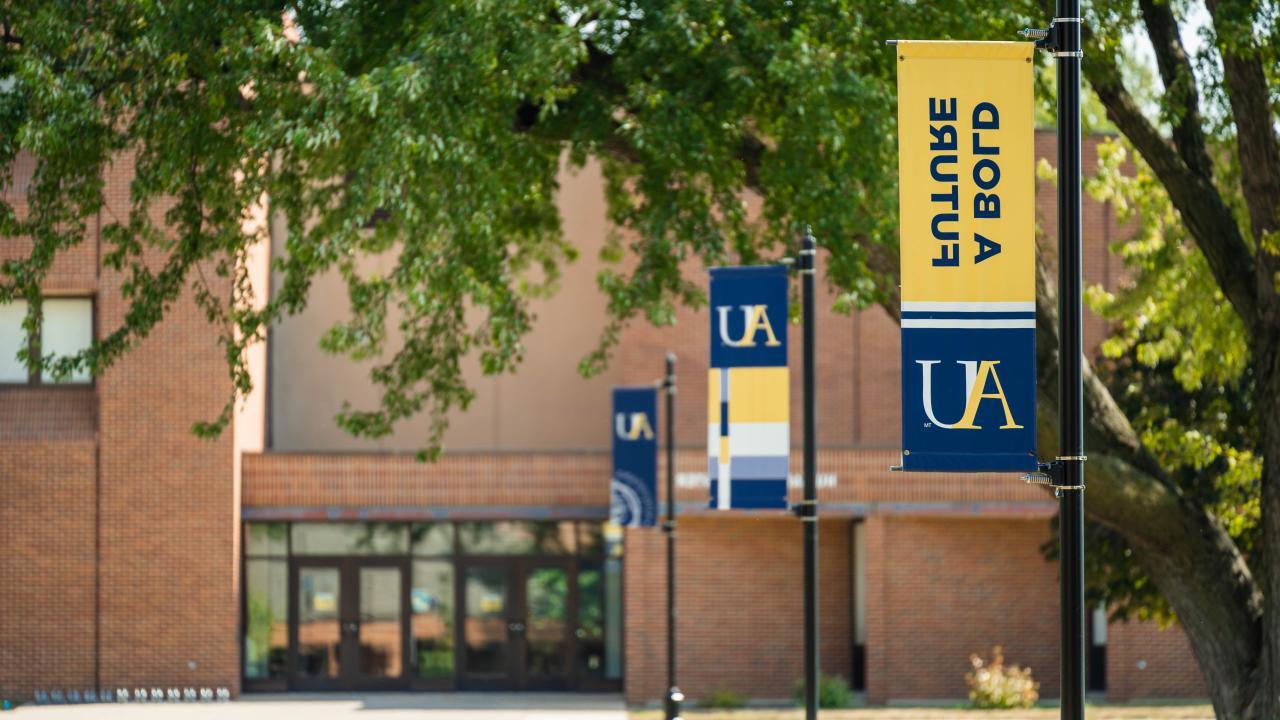 Bold Future banners on campus